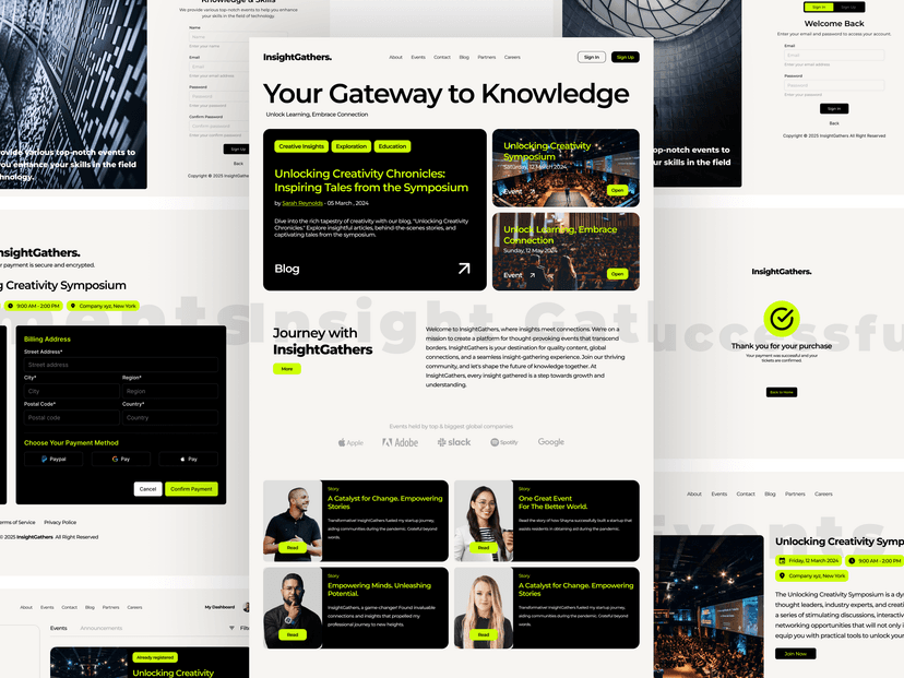 InsightGathers Event Website Concept