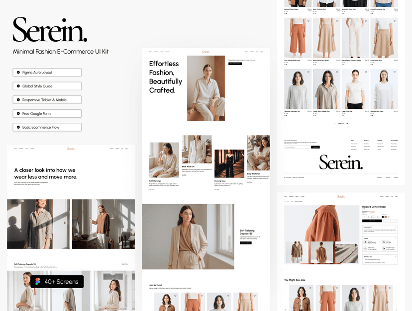 Serein – Minimal Fashion E-Commerce UI Kit