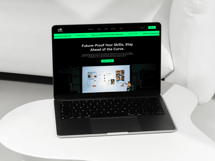 UpSkills Seminar Website UI Design